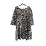 NWT Taylor Woman Fit n Flare Dress Size 24W Scoop Neck 3/4 Sleeve Zipper Black Photo 1