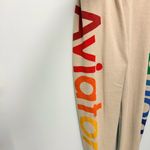 Aviator Nation  2 Sweatpants, Sand Tan | Size Medium Photo 5