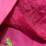 CJ Laing Linen Lined Skirt W/Embroidered Frogs Size 12 Photo 11