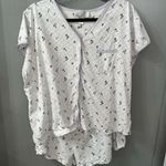 Oscar de la Renta Vintage  Pajama Set Purple Floral Button up Short Set Size XL Photo 0