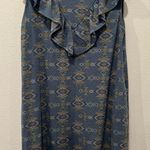 Blue Patterned Aztec Print Sleeveless Dress size L by perfect peach Size L Photo 0