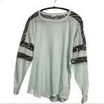 PINK - Victoria's Secret  Zebra Crewneck Long Sleeve Mint Green Photo 2