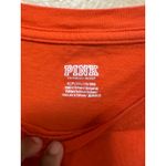 PINK - Victoria's Secret  Orange Pocket Tee Shirt Womens Size S Dog Logo Photo 1