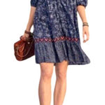 Sundance  Talulah Tiered Dress Bohemian Floral Aztec Embroidered Western Small Photo 0