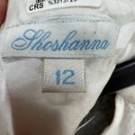 Shoshanna Y2K Tuxedo Halter Dress 12 White Black Silk Blend Pockets Classic Chic Photo 13