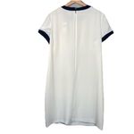 Ralph Lauren  Women's Ivory Black Crew Neckline Shift‎ Shirt Dress Size 16 Office Photo 6