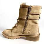 Vince Camuto Fawdry Tan Suede Combat Boots Women’s Moto Lug Sole Fall Biker Photo 1