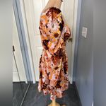 Band of Gypsies B.O.G. Collective Floral Smocked‎ Long Sleeve Babydoll Mini Dress Photo 2