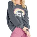 Wildfox Pigment Clean Black “Easy Does It” Oversized Rainbow Sommers Sweatshirt Photo 1