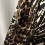 Chic Strapless Black and Animal Print Dress Photo 2