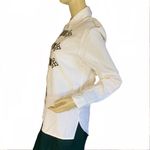 CASUAL CORNER VINTAGE 1990'S WHITE COTTON BUTTON DOWN W/GREEN, BLUE & GOLD (6) Green Photo 3