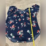 st. john's bay  Navy Floral Blouse Photo 9