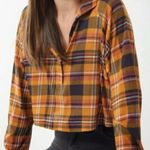 Urban Outfitters Crop Plaid Shirt Size L Photo 0