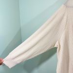 Torrid Women's Cream Waffle Knit Radiant Sequins Cowl Neck Sweater Size 5 Photo 4