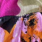 Vintage Broomstick Skirt Colorful Cotton Boho Hippie Festival Elastic Waistband Purple Photo 9