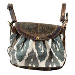 Myra Bag Seeker Leather Crossbody shoulder Handbag Canvas Blue Photo 1