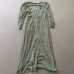 Mango  Floral Crinkle Long Sleeve A-Line Dress Photo 6