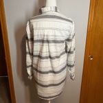 Matilda Jane  textured gray white‎ striped button down shirt size S Photo 3