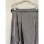 Halogen NWOT Faux Wrap Gray Belted Midi Skirt Women’s Size Medium Photo 4