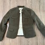 J.Crew Wool Military Officer Jacket | Size 8 | Brass Buttons | Vintage FA06 Green Photo 11