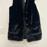 J. McLaughlin  Vail Vest NWT XS Faux Fur Hood Button Sleeveless Outerwear Fuzzy Photo 5