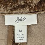 J.Jill  Crushed Velvet Blazer Jacket Golden Brown Holiday Petite Size Medium M Photo 5
