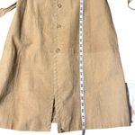 Jennyfer J 100% Leather Long Tan Belted Trench Coat Women size 10 Photo 12