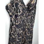 Jax Dress Size 8 Women's Lace Overlay Sleeveless Mini Floral Black Formal Dress Photo 2