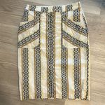 Anthropologie  Button Front Quincy Eyelet Embroidered  Pencil Skirt Size 8P Photo 0