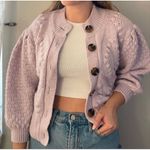 Who What Wear Womens  Lilac Purple Puff Sleeve Cardigan Sweater - Sz XXL Photo 2