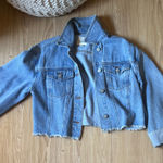 Unpublished Cropped Blue Denim Women's Jacket Photo 0