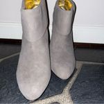 Steven By Steve Madden  Ellusion Gray Suede Leather Pointed Toe Heeled Bootie 8.5 Photo 5