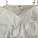 Free People  Women‎ Crop Top M White Danelle Ruffle Layer Boho Festival Coquette Photo 5