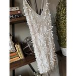 retrofete Haven Embellished Mini Dress White/Silver Womens Size Medium Silver Photo 6