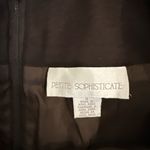 Petite Sophisticate Black A-Line Skirt Faux Leather Waist Buckle Detail Size 4 Photo 2