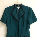 Vintage Kasper button front suit dress 8 Green Photo 1