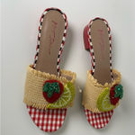 Betsey Johnson Lindyy Fruit Embellished Slide Sandals Summer Slides Size 9.5 NEW Photo 4