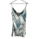 Know One Cares Marble Print Bias Cut Ultra Mini Slip Dress Medium y2K Slip Dress Photo 2