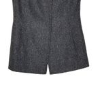 Trina Turk  Inner Button SS Jacket Size 2 Gray With White Fleck Womens Wool Silk‎ Photo 3