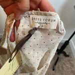 Dress Forum Cream Black Dot Puff Sleeve Sheer Blouse Top Women's Small S Photo 5