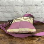 Coach  Signature Slingpack Crossbody Bag Beige purple Photo 2