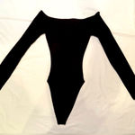 ZARA  Black Mesh Body Suit‎ Rounded neck Long Sleeves, size Medium M Photo 0