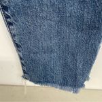 Uniqlo  Medium Wash Distressed Mom Jeans Womens 26 Blue Raw Hem Denim 90s Baggy Photo 11