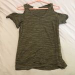 Moa Moa Green Top with Shoulder Cut Outs Size Medium Photo 4