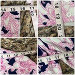 Talbots  Pink Paisley Cardigan Sweater Women’s SP Petite 3/4 Sleeve Knit Floral Photo 5