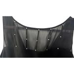 Jones New York BLACK SHEER CHIFFON JEWELED BODICE DRESS SIZE 16 Photo 4