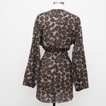 Nanushka. Johanna Leopard Print Twist Mini Dress Brown Size XS Photo 2