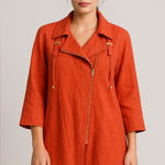 Lafayette 148 New York Designer Linen Swing Coat Jacket Size 4 Photo 0