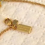 Kate Spade  Gold and Mint Green Long Bow Necklace Photo 6