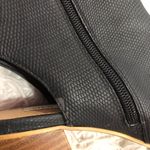 Steve Madden  notedd Faux Leather Peep Toe Block‎ heel Bootie black size 9 Photo 5